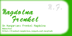 magdolna frenkel business card